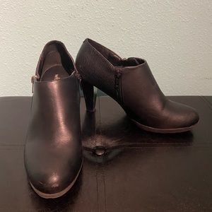 Cute heeled black booties